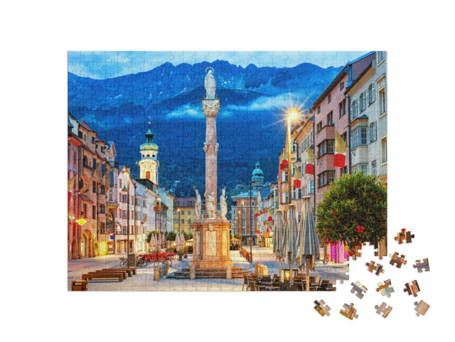 Puzzel 500 stukjes „Innsbruck: oude stad in de bergen van Tirol“