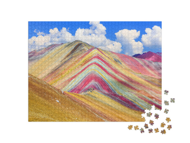 Puzzel 1000 stukjes „Montana de Siete Colores of Regenboogberg, Cusco, Peru“