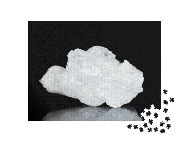 Puzzel 1000 stukjes „Ruw wit kwartsgesteente, mineralogie“
