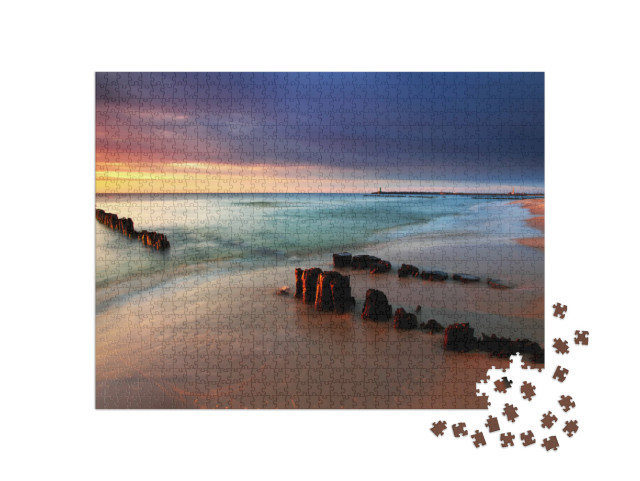 Puzzel 1000 stukjes „Zonsopgang aan de Baltische Zee, Polen“