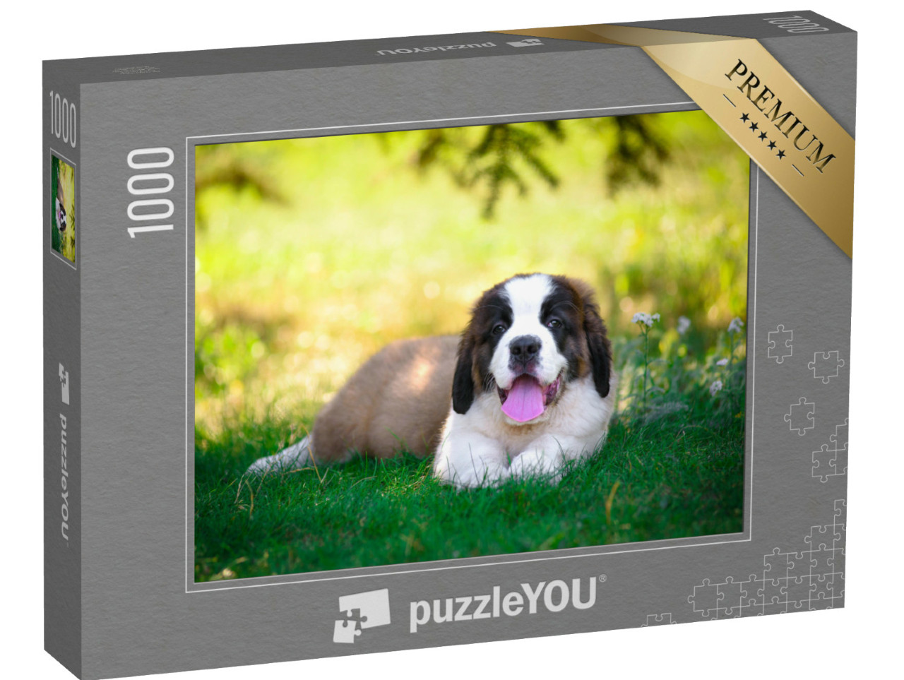 Puzzel 1000 stukjes „Een sint-bernard puppy“