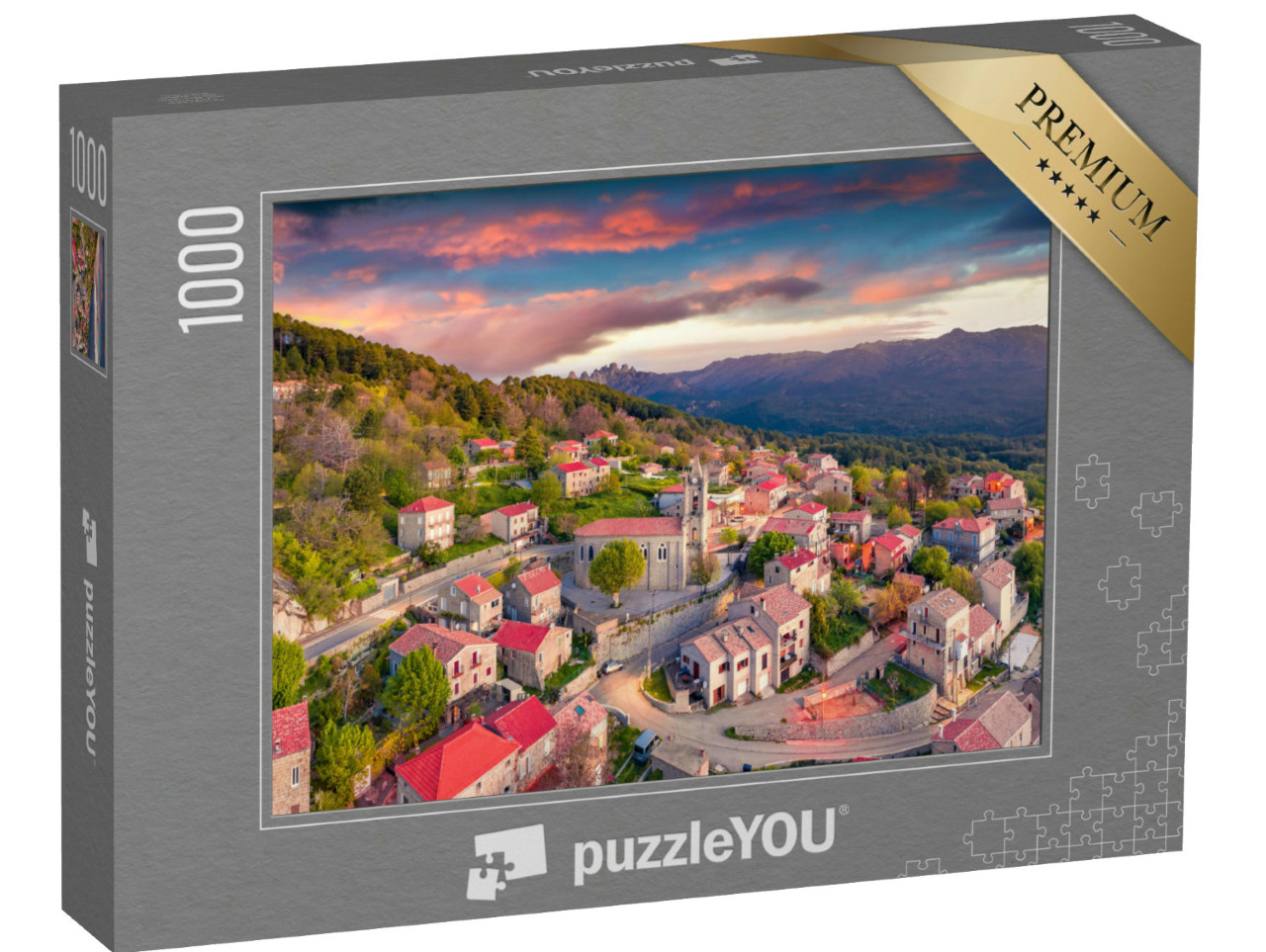 Puzzel 1000 stukjes „Ochtendzicht van het eiland Corsica, Frankrijk, Europa“