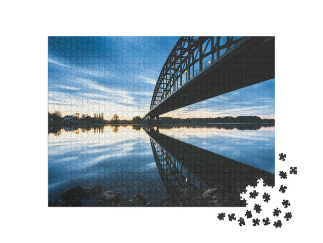 Puzzel 1000 stukjes „Oude IJsselbrug bij Zwolle in Overijssel, Nederland“