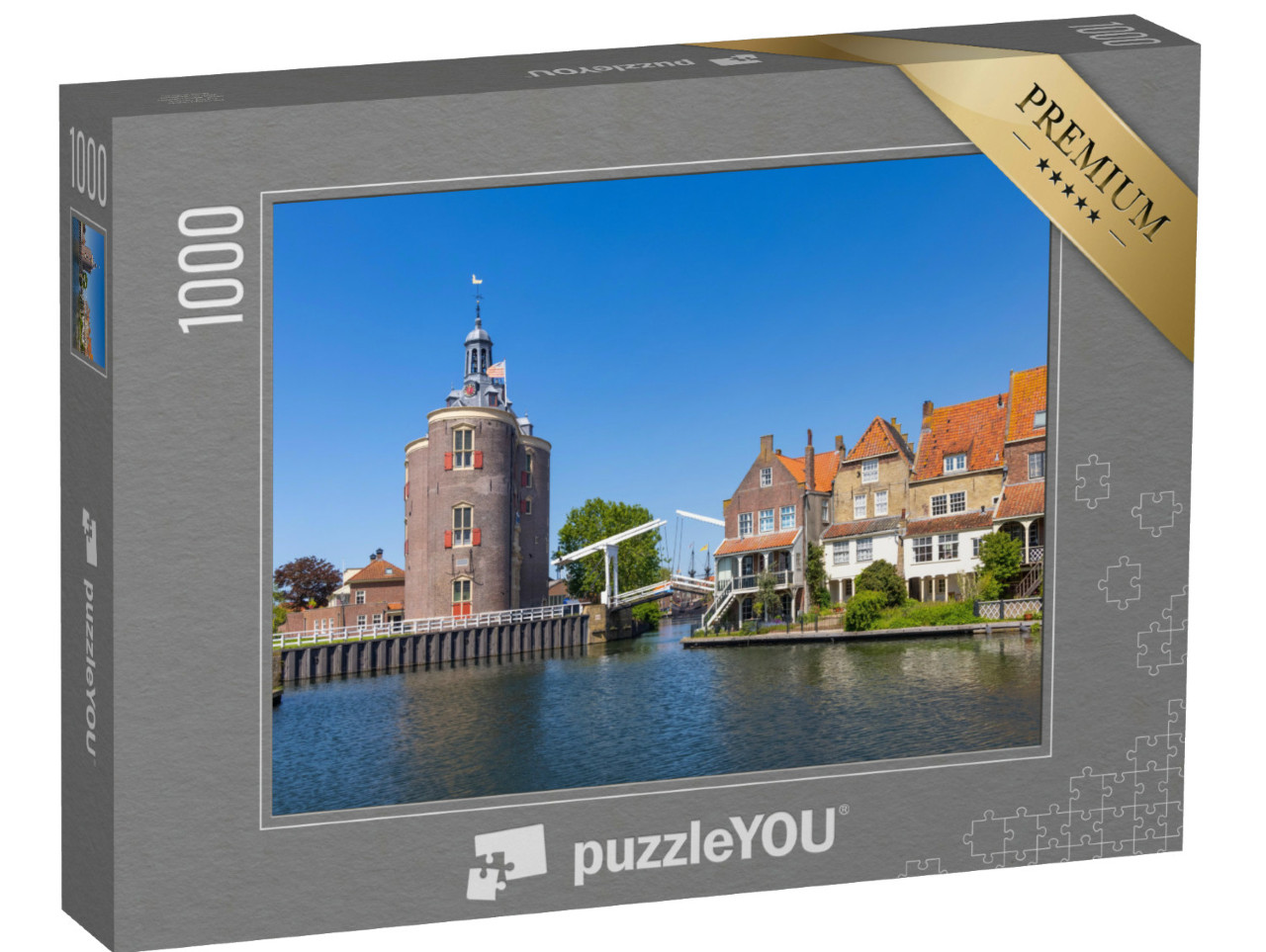 Puzzel 1000 stukjes „Het schilderachtige stadsbeeld van Enkhuizen, een van de belangrijkste havensteden van Nederland“
