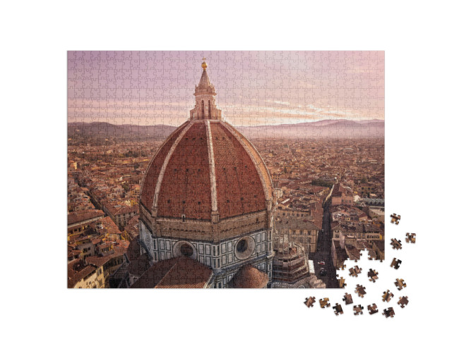 Puzzel 1000 stukjes „Koepel van de kathedraal van Florence, Italië“