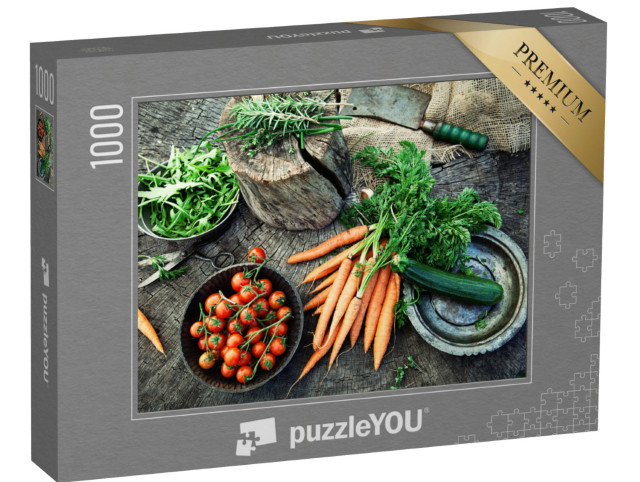 Puzzel 1000 stukjes „Verse groenten uit de tuin“