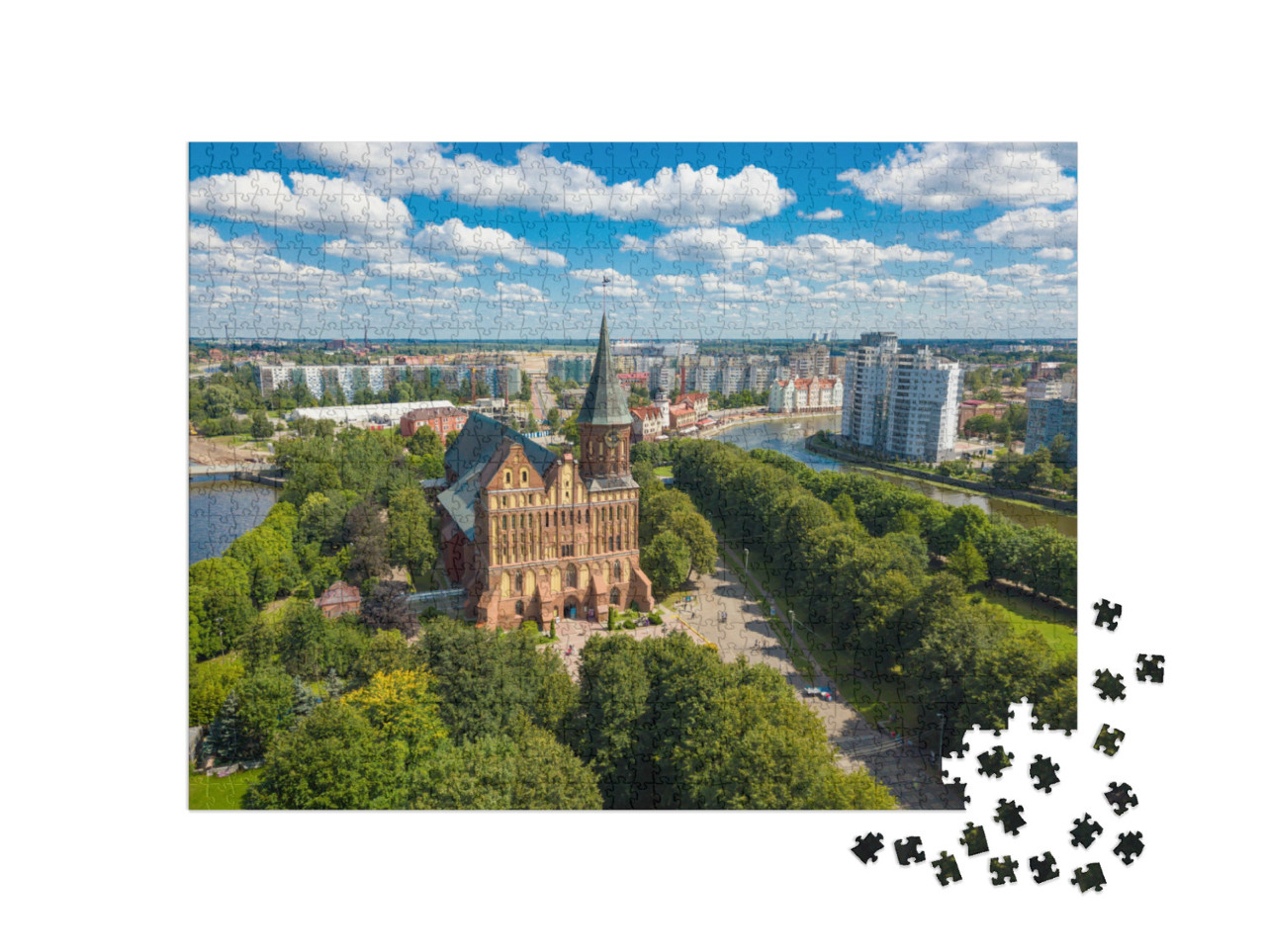 Puzzel 1000 stukjes „Stadsgezicht van Kant bij Kaliningrad, Königsberg“