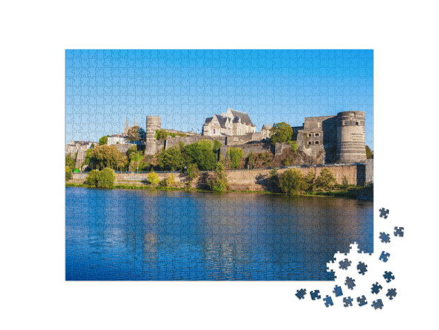 Puzzel 1000 stukjes „Chateau Angers in de Loire-vallei, Frankrijk“