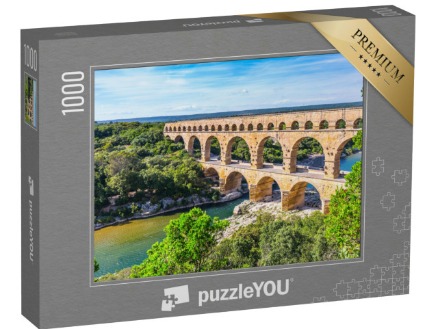 Puzzel 1000 stukjes „Het drietraps aquaduct Pont du Gard, Provence“