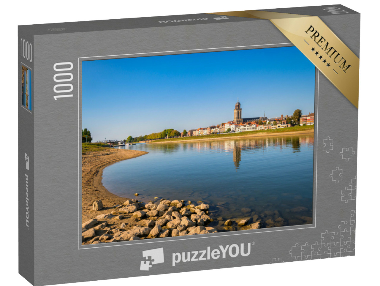 Puzzel 1000 stukjes „Zonsondergang in de prachtige stad Deventer“