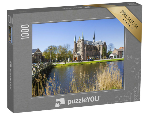 Puzzel 1000 stukjes „Brug naar de kerk, stad Alkmaar“