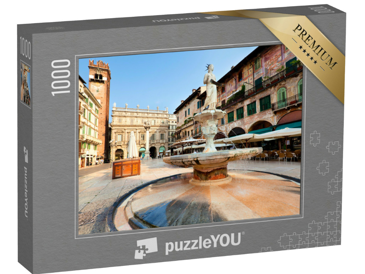 Puzzel 1000 stukjes „Uitzicht op het centrum van de stad Verona, Italië“