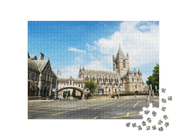 Puzzel 1000 stukjes „Oude Christ Church kathedraal in Dublin, Ierland“