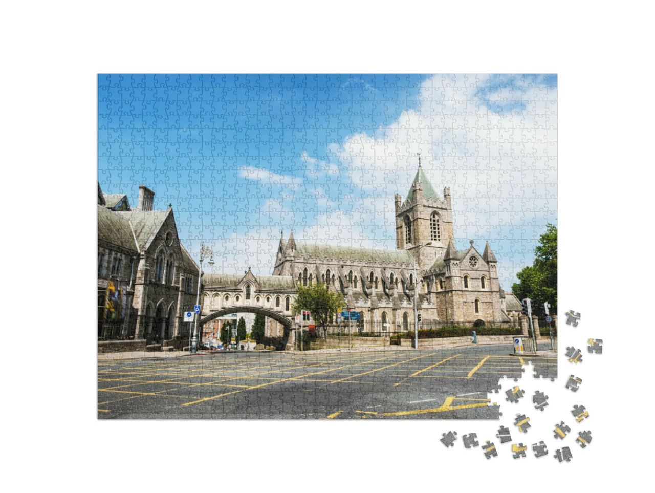 Puzzel 1000 stukjes „Oude Christ Church kathedraal in Dublin, Ierland“