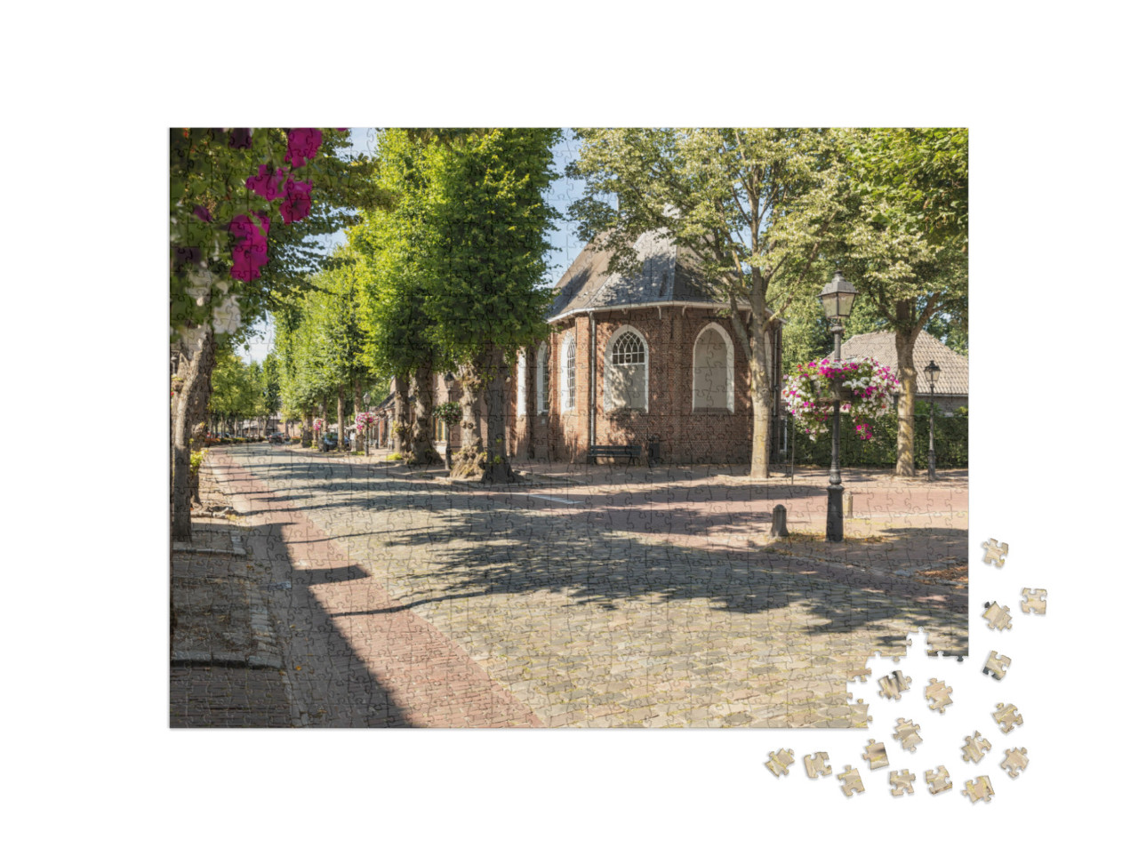Puzzel 1000 stukjes „Dorpskern van Eersel, herkenningspunt van Noord-Brabant“