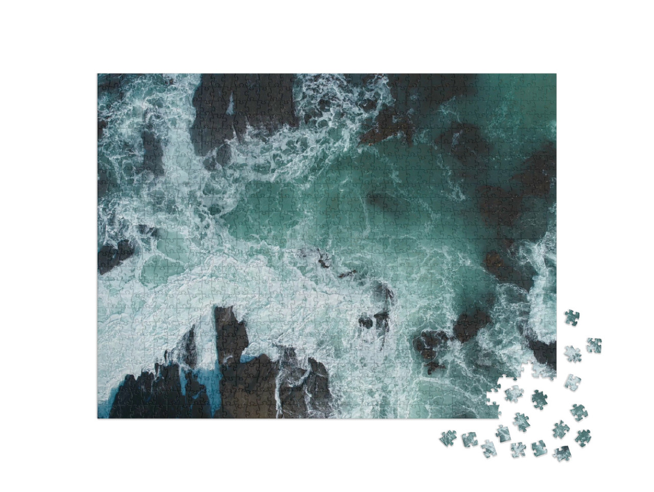 Puzzel 1000 stukjes „Wilde Atlantische Oceaan van Nieuw-Zeeland“