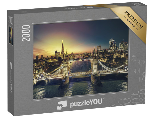 Puzzel 2000 stukjes „Zonsondergang in Londen“