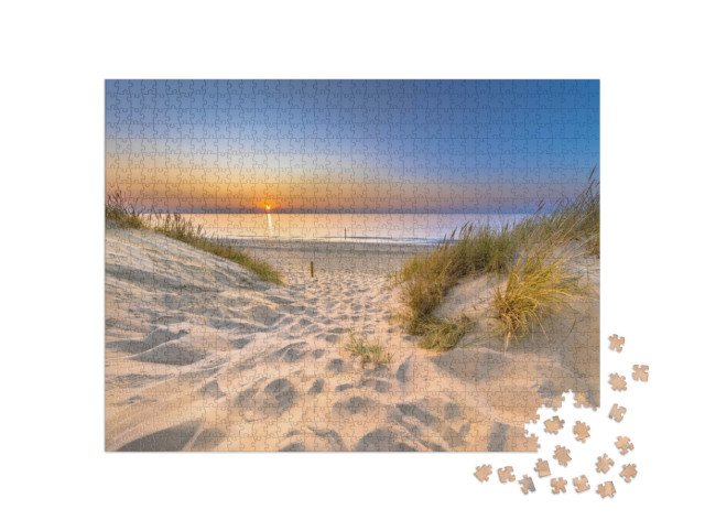 Puzzel 1000 stukjes „Kanaal in Ouddorp, provincie Zeeland“