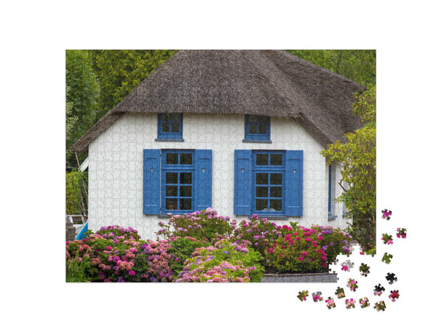 Puzzel 1000 stukjes „Giethoorn, typisch Nederlands platteland met huizen en tuinen“