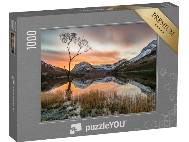 Puzzel 1000 stukjes „Sfeervol bergpanorama met zonsopgang, Lake District, Verenigd Koninkrijk“