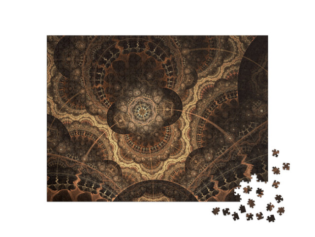 Puzzel 1000 stukjes „Digitale kunst: Gedetailleerde fractal sterrenhemel“