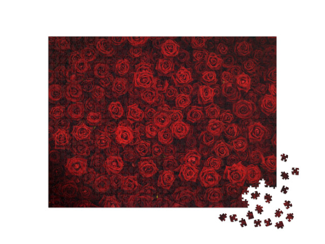 Puzzel 1000 stukjes „Rode rozen“