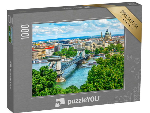 Puzzel 1000 stukjes „Kettingbrug over de Donau in Boedapest, Hongarije“