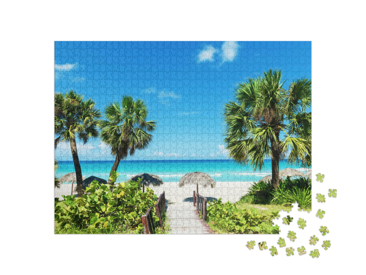 Puzzel 1000 stukjes „Wit zandstrand in de Caraïben“