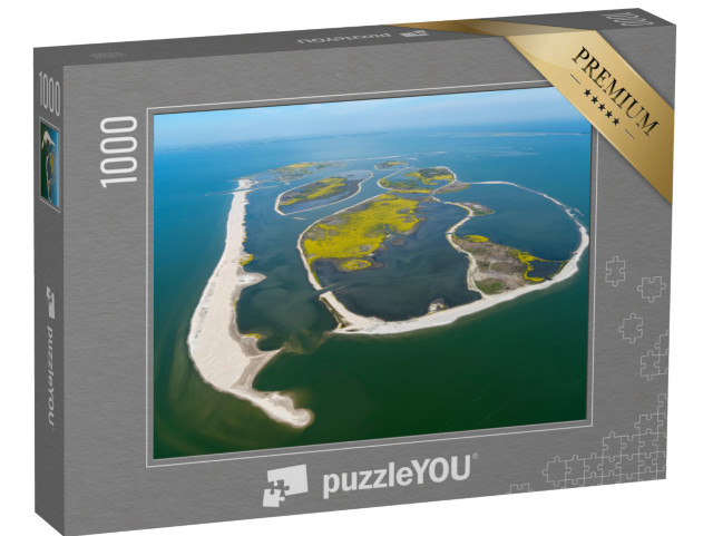 Puzzel 1000 stukjes „Luchtfoto van een kunstmatig eiland in het Markermeer“