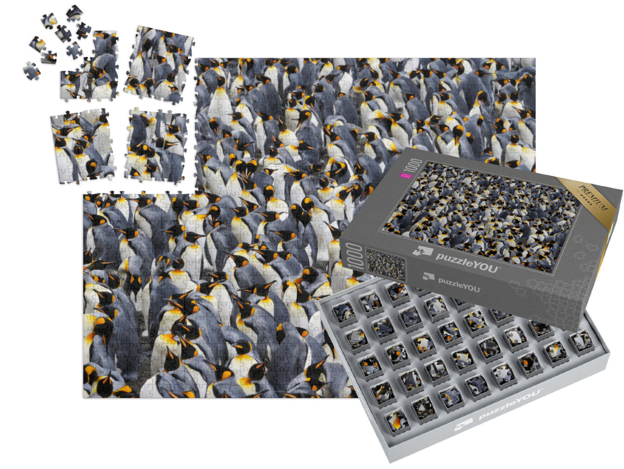 SMART SORTED® | Puzzel 1000 stukjes „Koningspinguïn kolonie“