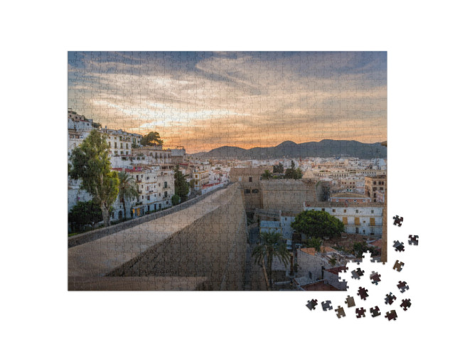 Puzzel 1000 stukjes „Dalt Vila en Kasteel Almudaina in de oude stad van Ibiza“