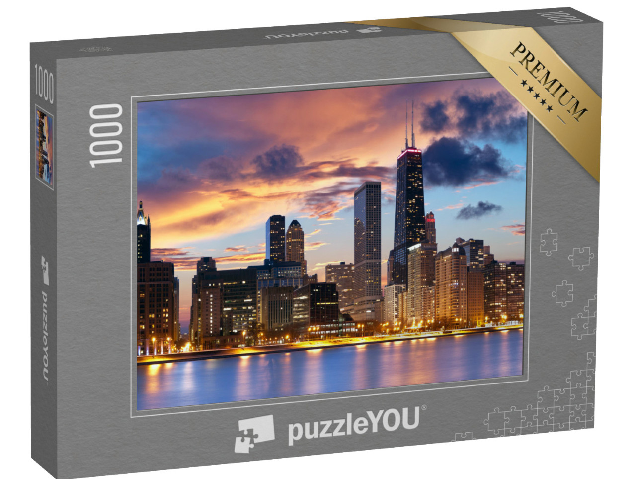 Puzzel 1000 stukjes „Skyline van Chicago“