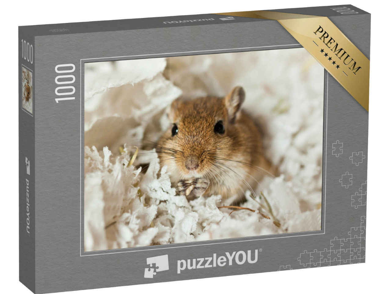 Puzzel 1000 stukjes „Schattige kleine mongoolse gerbil“