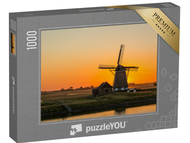 Puzzel 1000 stukjes „Windmolen op het eiland Texel, Nederland“