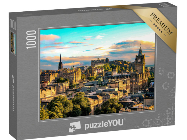 Puzzel 1000 stukjes „Edinburgh skyline gezien vanaf Calton Hill, Schotland“