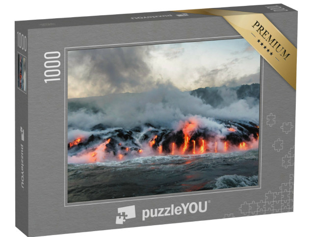 Puzzel 1000 stukjes „Gesmolten lava stroomt de Stille Oceaan in“