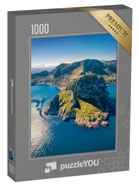 Puzzel 1000 stukjes „Indrukwekkende Kaap Zafferano, Sicilië, Italië“