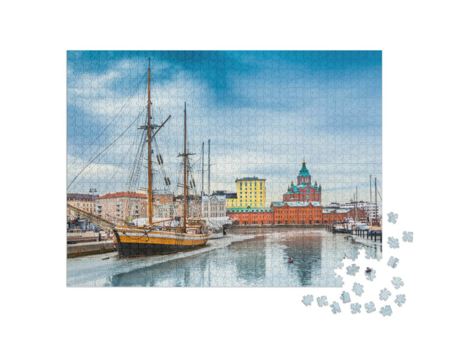 Puzzel 1000 stukjes „Finse winter in Helsinki“
