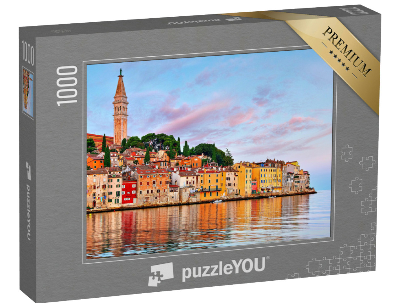 Puzzel 1000 stukjes „Zonsopgang boven Istrië en Rovinj, Kroatië“