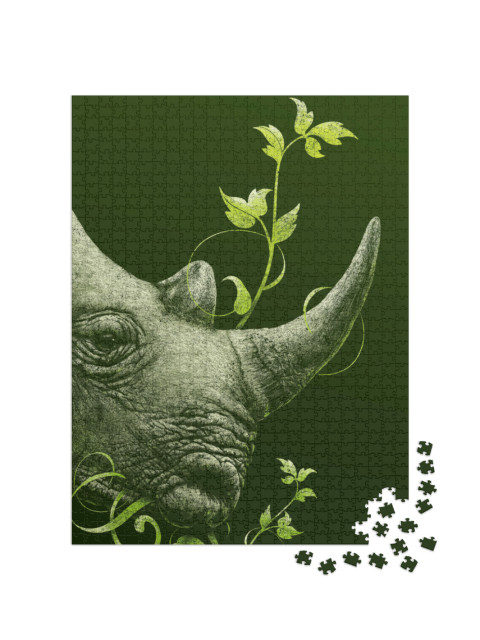 Puzzel 1000 stukjes „Neushoorn“