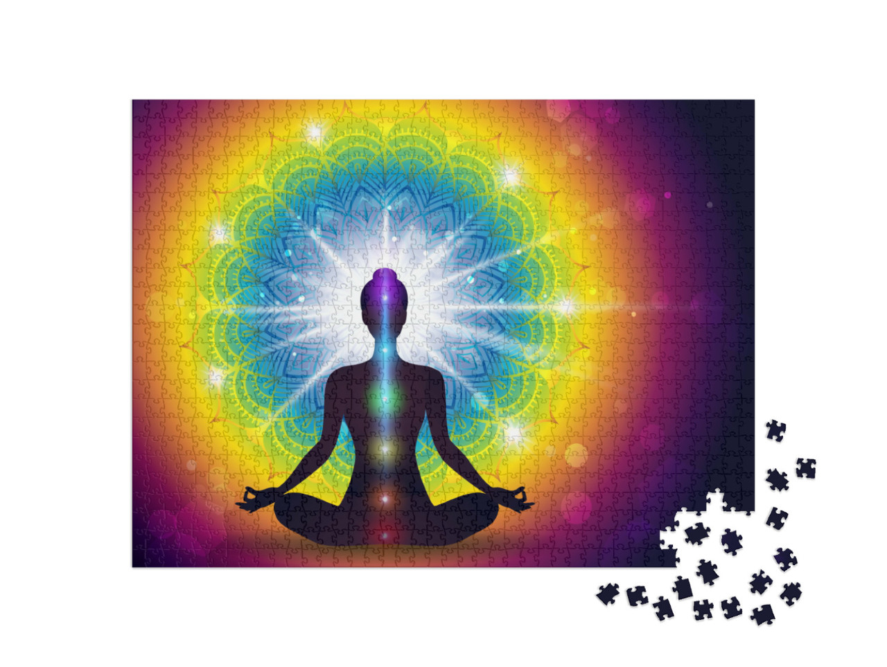Puzzel 1000 stukjes „Yoga energie effecten“