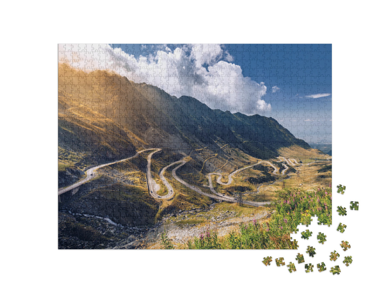 Puzzel 1000 stukjes „De Transfagarasanpas in Roemenië“