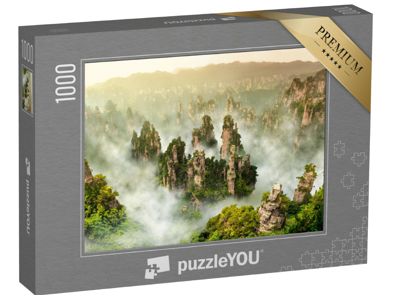 Puzzel 1000 stukjes „Zhangjiajie: Klifberg bij Wulingyuan Hunan, China“