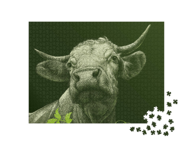 Puzzel 1000 stukjes „Koe“