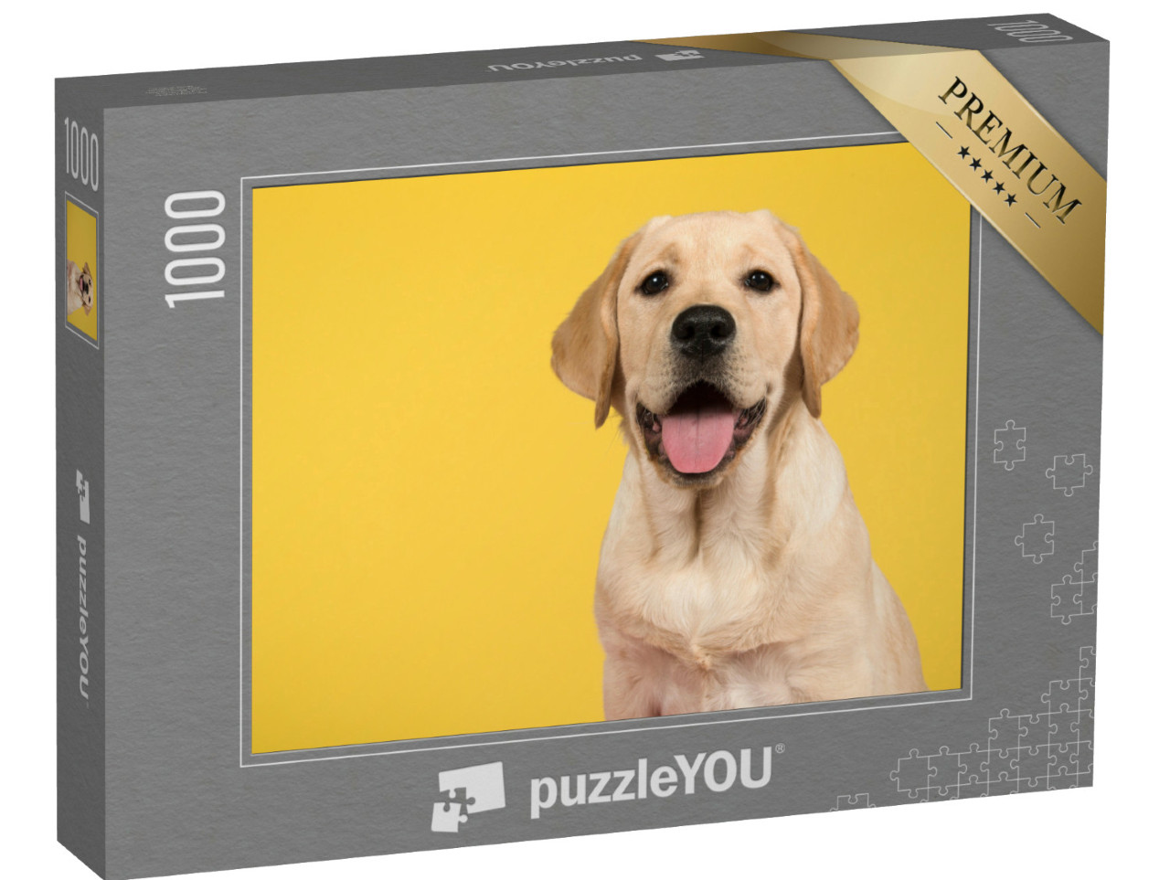 Puzzel 1000 stukjes „Portret van een gouden Labrador retriever“