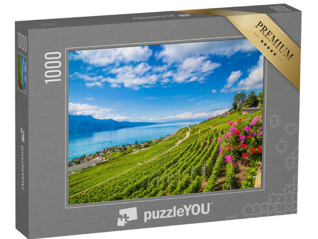 Puzzel 1000 stukjes „Lavaux wijngaardterrassen, UNESCO werelderfgoed, Zwitserland“