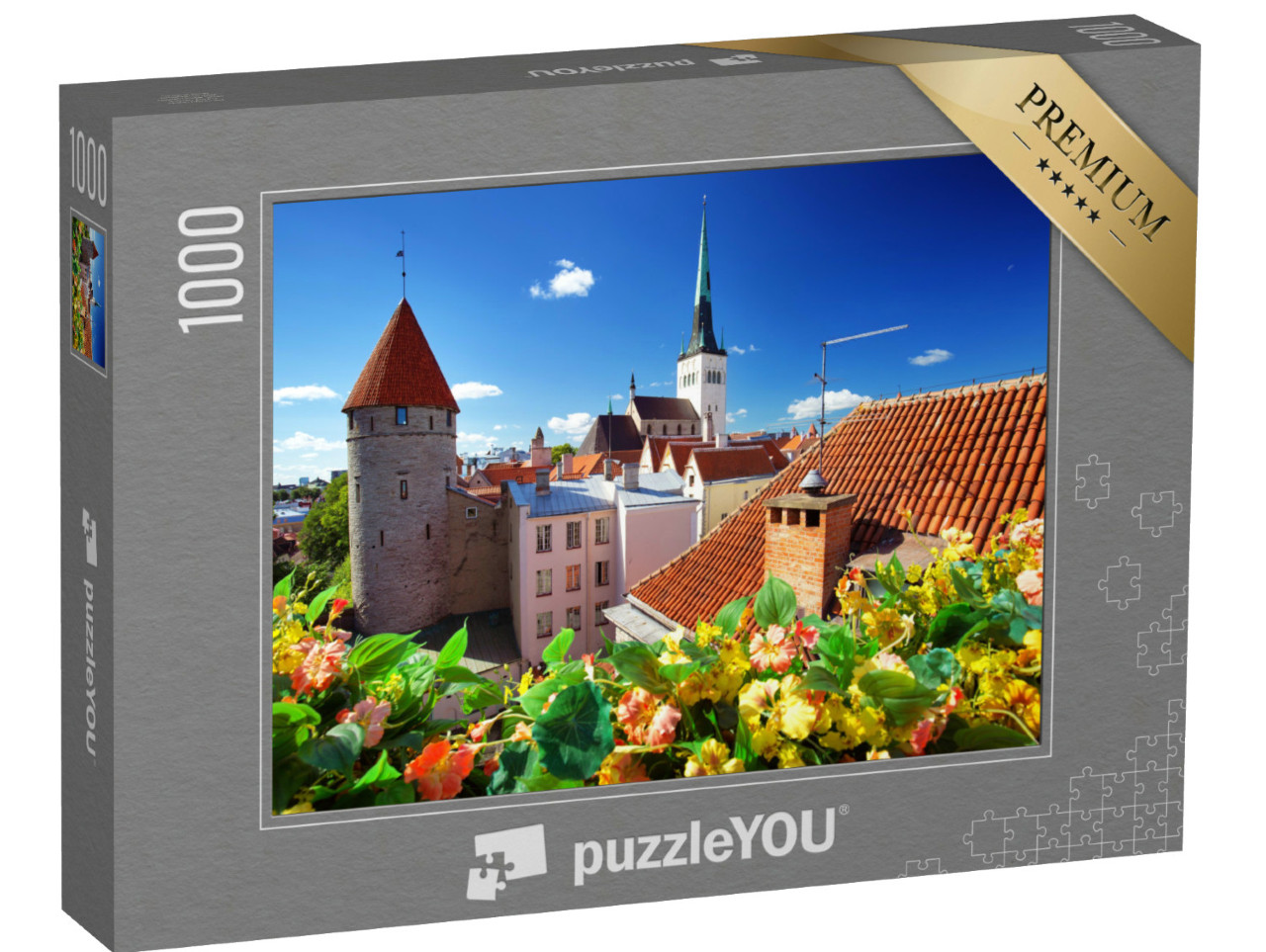 Puzzel 1000 stukjes „Uitzicht op het oude stadscentrum van Tallinn, Estland“