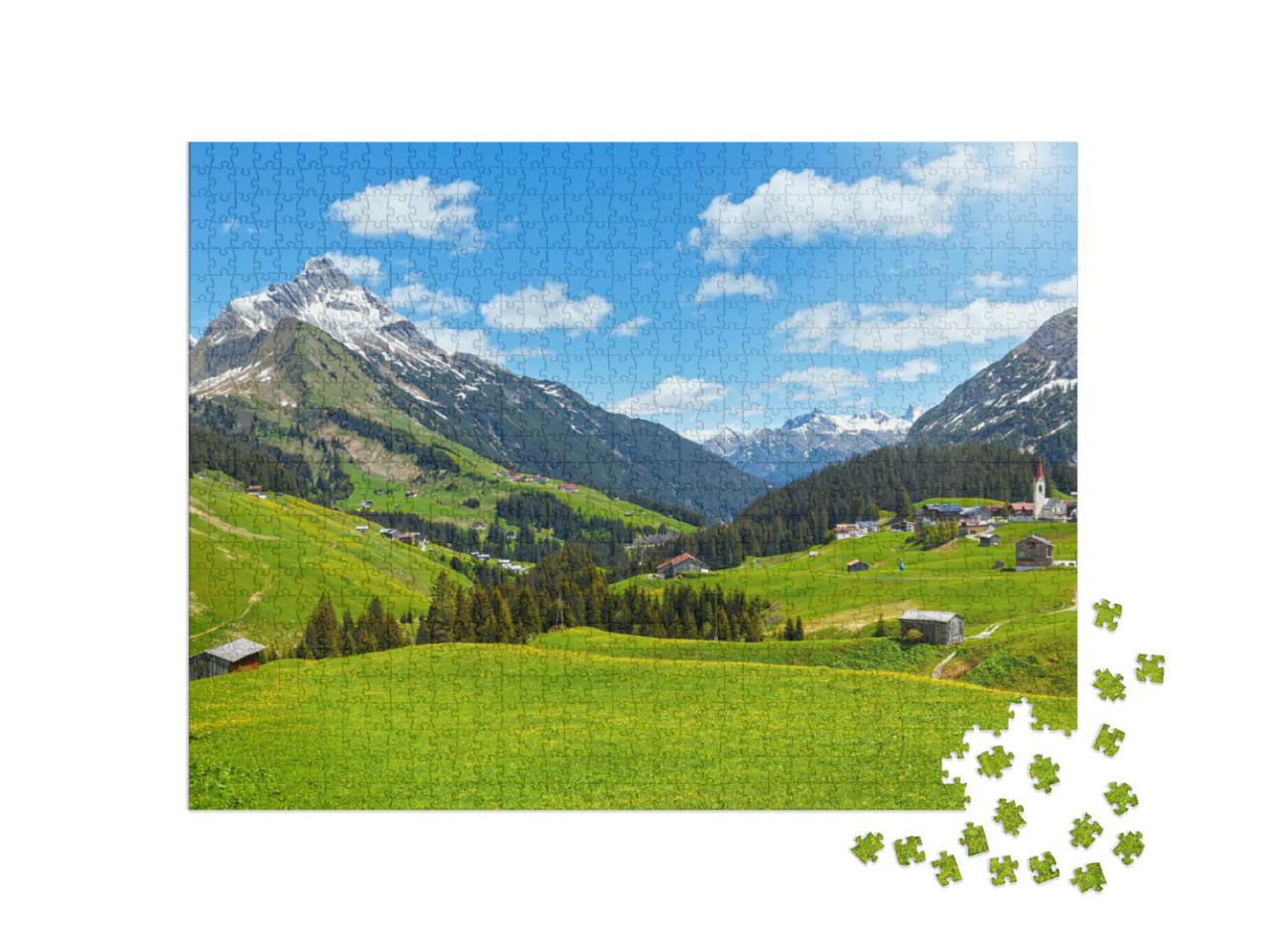 Puzzel 1000 stukjes „Zomers uitzicht op de Biberkopf“