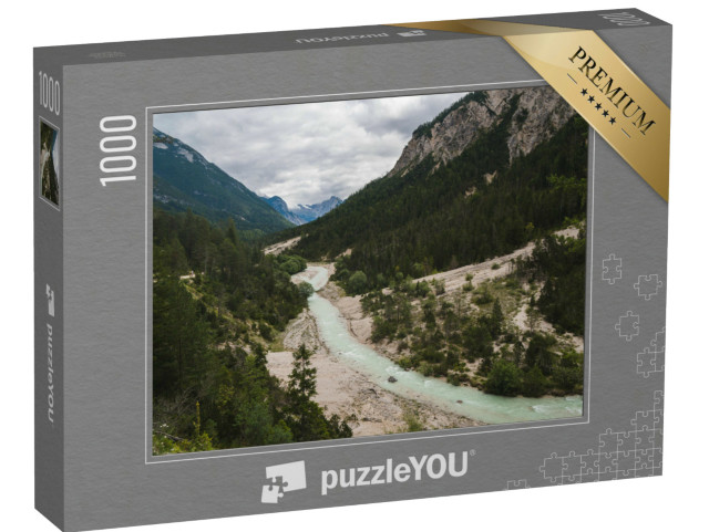Puzzel 1000 stukjes „Wilde Isar in de Oostenrijkse Alpen“