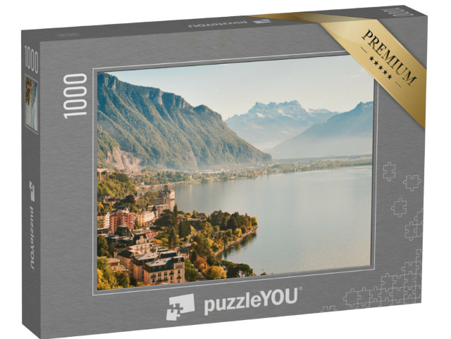 Puzzel 1000 stukjes „Montreux aan het Meer van Genève, Zwitserland“